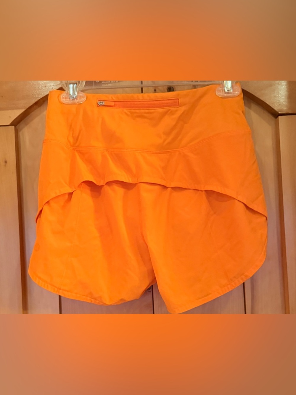 lululemon athletica Women's Athletic Shorts - Bright Orange - Picture 2 of 4